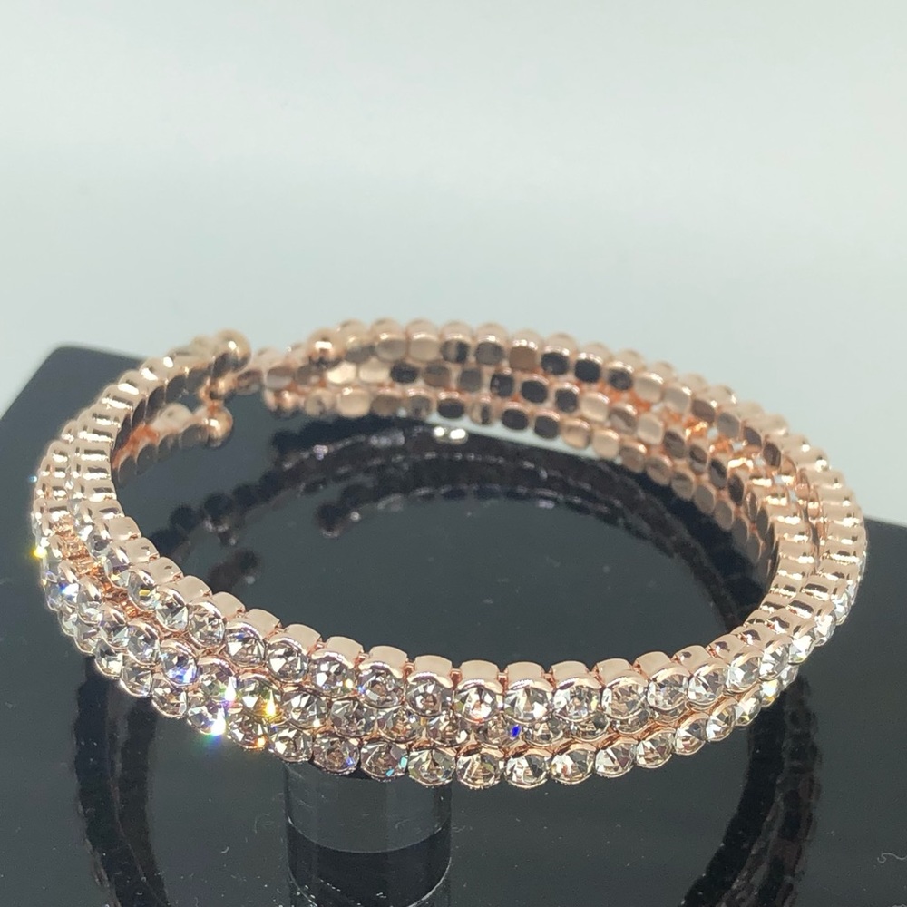 3PC ROSE GOLD CUFF BRACELET GIFT SET